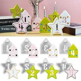 Сделай сам свечи, силиконовые формы для литья, для уф-смолы, изготовление изделий из эпоксидной смолы, число, белые