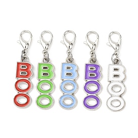 Подвесные украшения из эмалевого сплава со словом «бу», Сплав с застежками когтя омара