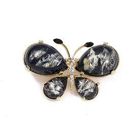Insect gemstone brooch butterfly set with diamonds premium niche brooch dragonfly rhinestone pearl corsage accessories