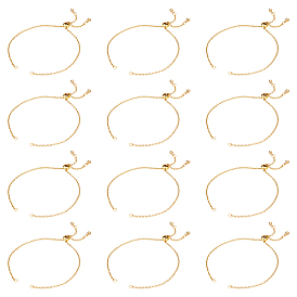 12шт. регулируемые 304 изготовление браслетов из нержавеющей стали с цепями, с медной шарикой