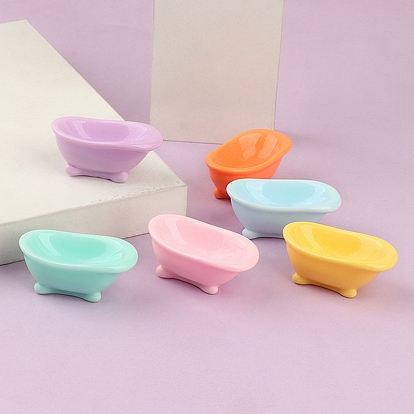 Миниатюрная ванна из смолы, для украшения ванной комнаты кукольного домика