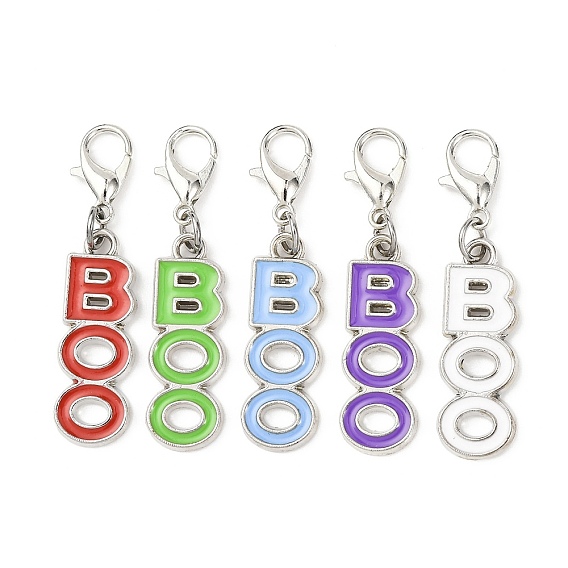 Подвесные украшения из эмалевого сплава со словом «бу», Сплав с застежками когтя омара