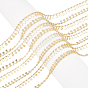 2M 2 Style Brass Link Chains, with Charms, Long-Lasting Plated, Unwelded