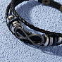 BL284 Jewelry Fashion Woven Number Bracelet Personality Multiple Leather Bracelets