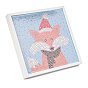 DIY Christmas Theme Diamond Painting Kits For Kids, Fox Pattern Photo Frame Making, with Resin Rhinestones, Pen, Tray Plate and Glue Clay