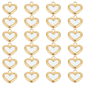 10 шт. 304 подвески из нержавеющей стали, с оболочкой, сердце