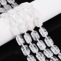 Природных кристаллов кварца бисер нитей, прямоугольные, граненые, с бисером