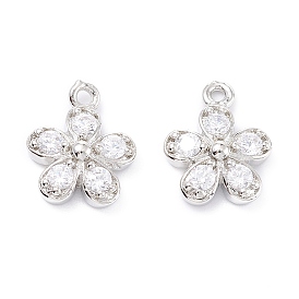 Латунный кубический цирконий, долговечный, цветок