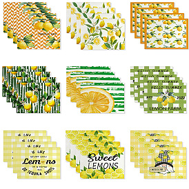 Summer Lemon Series Cotton and Linen Printed Placemat Home Table Insulation Tablecloth Napkin