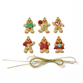 PVC Hanging Decorations, with Cord, Gingerbread Man, for Christmas