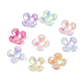 Акриловый шарик крышки, радужный, 4-лепестков цветка