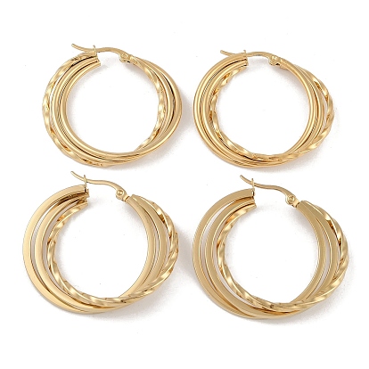 Вакуумное покрытие pvd 201 серьги-кольца из нержавеющей стали, с 304 штифта из нержавеющей стали