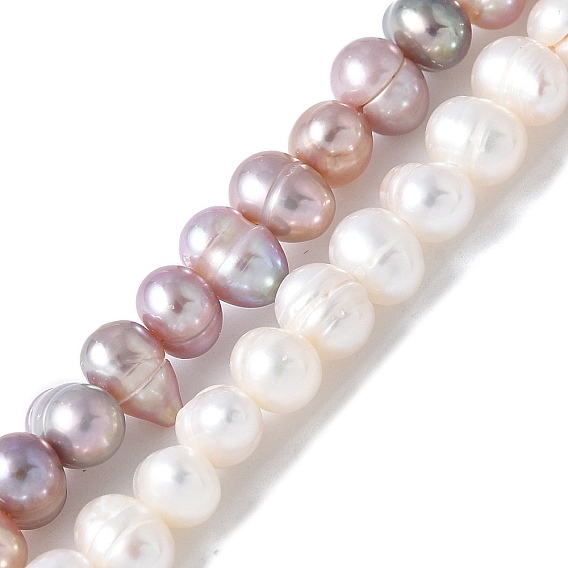 Нити из натурального культивированного пресноводного жемчуга, картофель