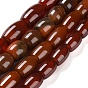 Натуральный красный агат / сердолик, окрашенная и подогревом, барабанные бусины