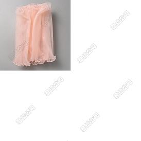 1PC organza gasa plisada ribete de encaje, para decoración de ramo