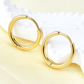 Круглые 304 серьги-кольца из нержавеющей стали, ионное покрытие (ip)