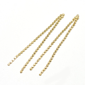 Brass Chain Big Pendants, Real 18K Gold Plated