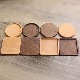 Wood Cup Mats, Coasters, Serving Cup Tray, Square/Round
