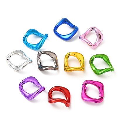 UV Plated Acrylic Linking Rings, Quick Link Connectors, Square