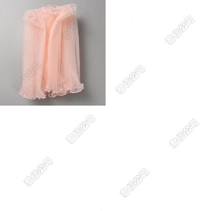 1PC organza gasa plisada ribete de encaje, para decoración de ramo