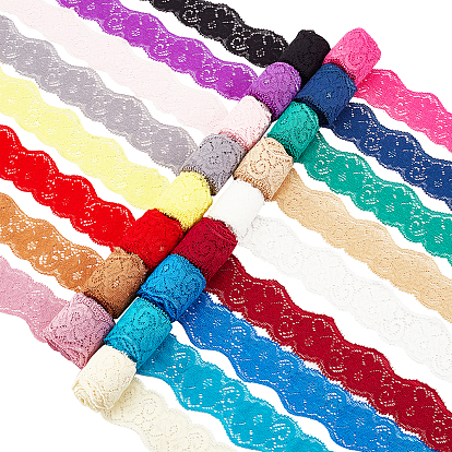 17 ribete de encaje de colores, cinta de poliéster para hacer joyas