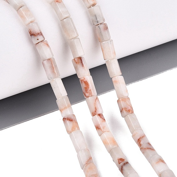 Natural Red Netstone Beads Strands, Hexagonal Prism