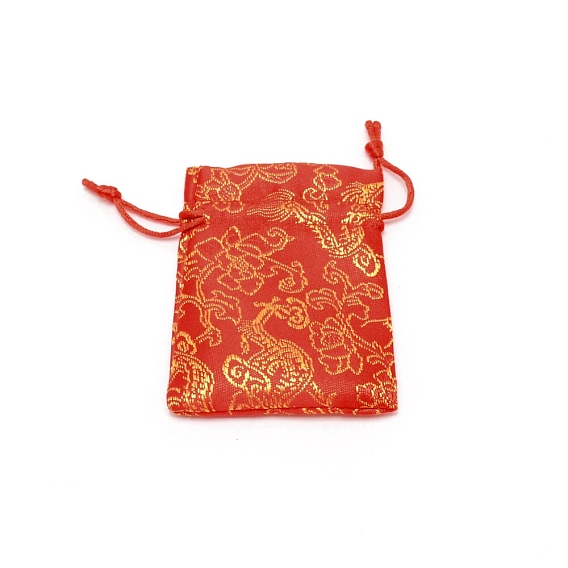 Мешочки для упаковки ткани, вышитая подарочная сумка, сумка для шнурка, прямоугольные