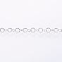 Ion Plating(IP) Handmade 304 Stainless Steel Cable Chains, Soldered, with Spool, Flat Oval