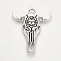 Tibetan Style Alloy Pendants, Cattle Head, Cadmium Free & Lead Free