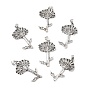 Tibetan Style Alloy Pendants, Flower
