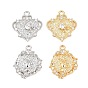 Латунные микропаве прозрачные подвески с фианитом, реальный 18 k позолоченный