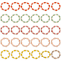 30Pcs 5 Style Eco-Friendly Alloy Enamel Linking Rings, Twisted