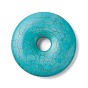 Synthetic Turquoise Pendants, Dyed, Donut Charms