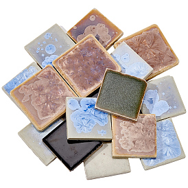 500g quadratische Porzellan-Cabochons, Mosaikstein-Sets, Mosaikfliesen für Kunsthandwerk