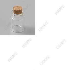 Bouteille en verre, avec bouchon en liège, souhaitant bouteille, colonne