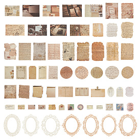 2 сумки 2 стили набор бумаги для скрапбукинга, для альбома для вырезок diy, поздравительная открытка, справочная бумага, журнал, прямоугольник и плоский круглый и слово