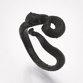 Electrophoresis Alloy Cuff Finger Rings, Snake