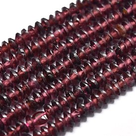 Natural Garnet Beads Strands, Faceted, Bicone