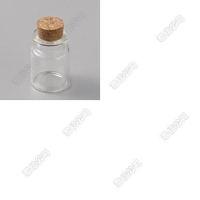 Bouteille en verre, avec bouchon en liège, souhaitant bouteille, colonne