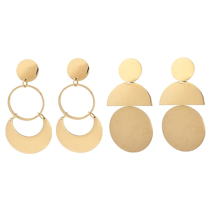 304 из нержавеющей стали болтаться серьги, золотые