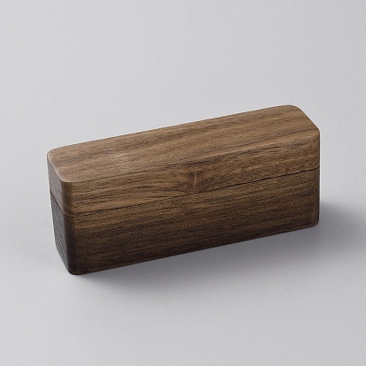 Boîtes de rangement rectangulaires en bois pour bagues de couple, coffret cadeau magnétique pour bagues à bijoux