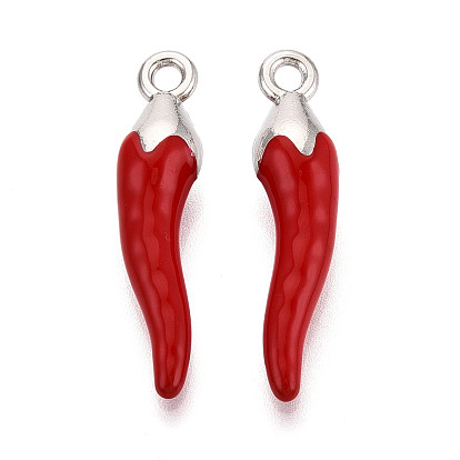 Подвески из эмали и сплава, горячие прелести перец, платина