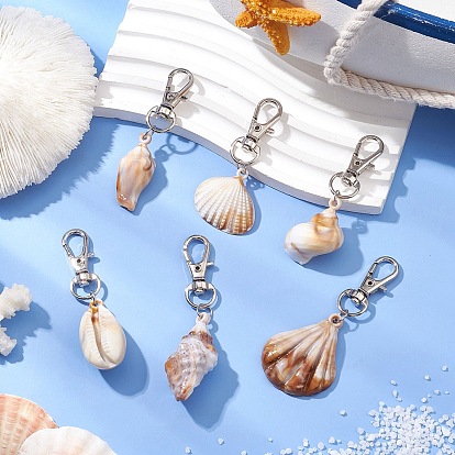 Акриловые имитация ракушек подвесные украшения, Поворотные застежки-когти-омары для украшения сумок