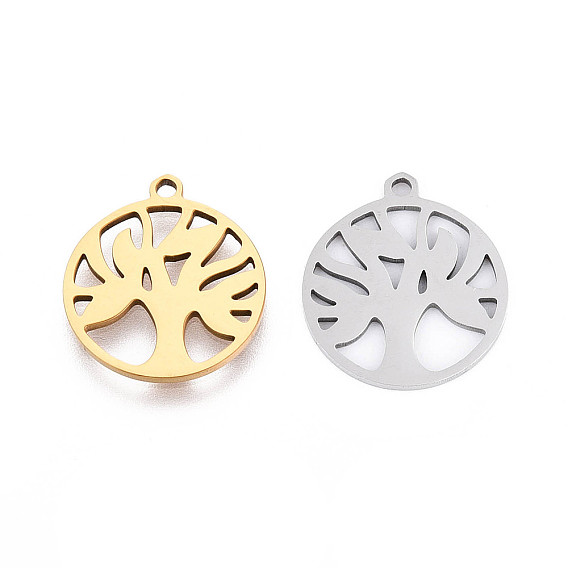 201 подвески из нержавеющей стали, древо жизни прелести, лазерная резка