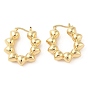 Rack Plating Brass Hoop Earrings for Women, Cadmium Free & Lead Free, Long-Lasting Plated, Teardrop