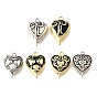 Латунные подвески, с эмалью, сердце прелести, долговечный, без кадмия и без свинца, стойки покрытие
