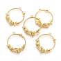 Alloy Open Back Bezel Pendants, For DIY UV Resin, Epoxy Resin, Pressed Flower Jewelry, Ocean Theme, Ring with Sea Snail