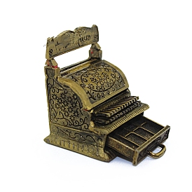 Miniature Alloy Cash Register, for Dollhouse Accessories Pretending Prop Decorations