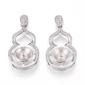 925 подвески-гвоздики из стерлингового серебра с микропаве из кубических цирконий, Горлянка, за половину пробурено бисера