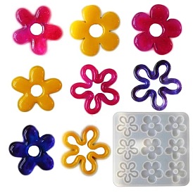 Moules à perles de fleurs en silicone bricolage, moules de résine, pour la résine UV, fabrication de bijoux en résine époxy